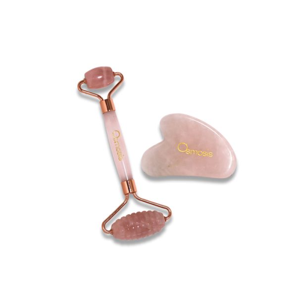 Osmosis Beauty Rose Quartz Roller + Gua Sha Set - Image 6